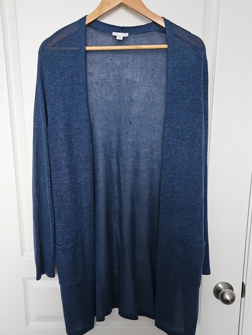 J. Jill Open-Front Cardigan, Blue, Petite Large
